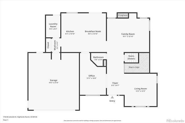 1744 Brookside Dr, Highlands Ranch, CO 80126 - view of property floor plan