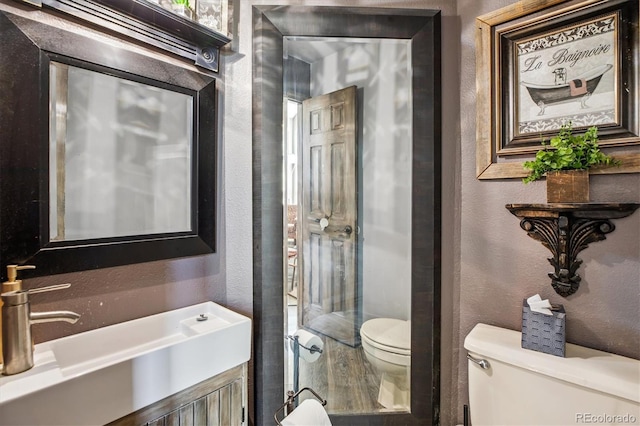 1744 Brookside Dr, Highlands Ranch, CO 80126 - bathroom featuring a textured wall and vanity
