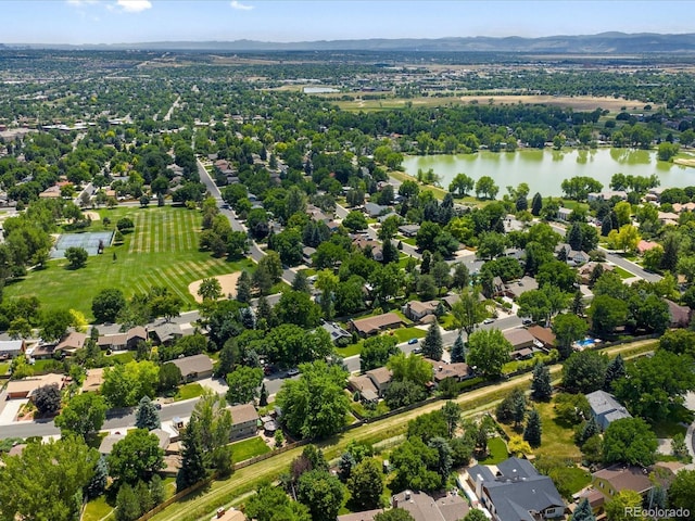 1067 E 15th Ave, Broomfield, CO 80020 - drone / aerial view of a water and mountain view