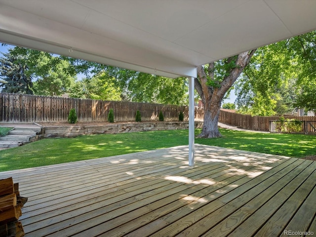 1067 E 15th Ave, Broomfield, CO 80020 - wooden terrace featuring a fenced backyard