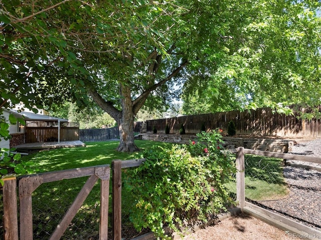 1067 E 15th Ave, Broomfield, CO 80020 - fenced backyard featuring a wooden deck