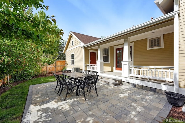 9134 E 29th Pl, Denver, CO 80238 - porch with central air condition unit and outdoor dining area