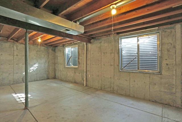 view of basement