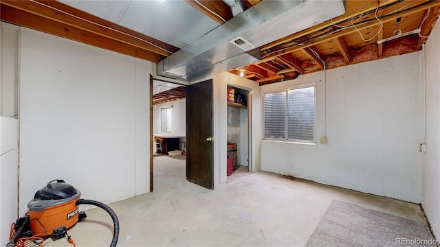 view of basement