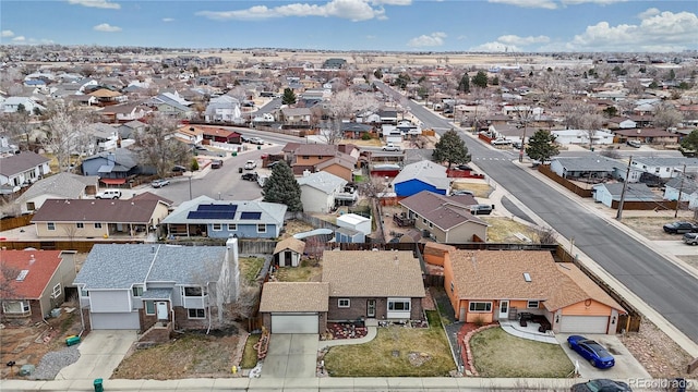 aerial view of residential area
