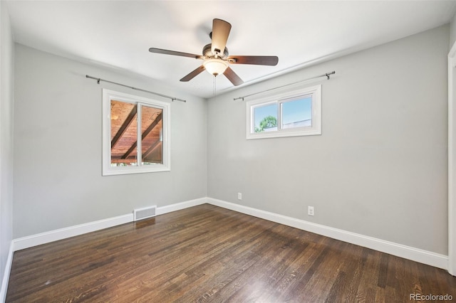 4560 S Fox St, Englewood, CO 80110 - spare room with dark wood-type flooring and a ceiling fan
