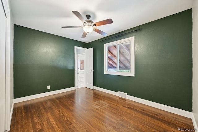 4560 S Fox St, Englewood, CO 80110 - unfurnished room featuring wood finished floors and ceiling fan