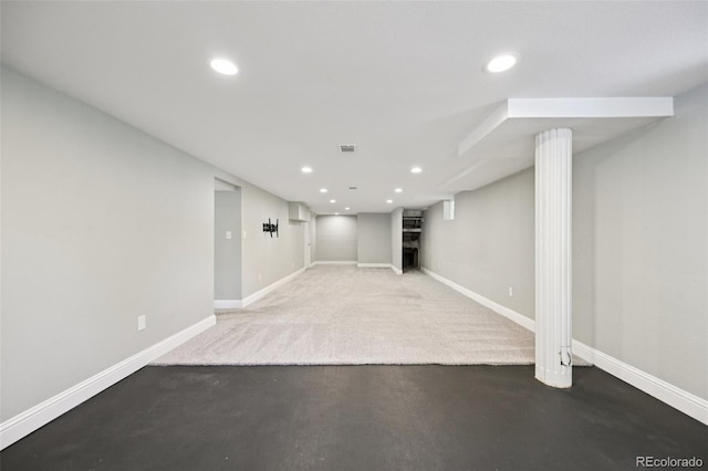 4560 S Fox St, Englewood, CO 80110 - finished below grade area featuring recessed lighting and baseboards