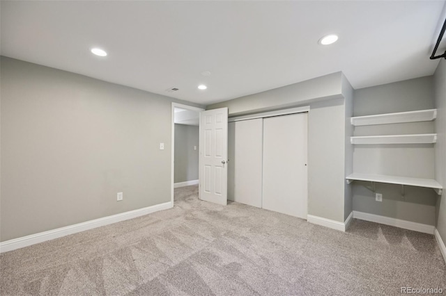 4560 S Fox St, Englewood, CO 80110 - unfurnished bedroom featuring carpet flooring, recessed lighting, and a closet