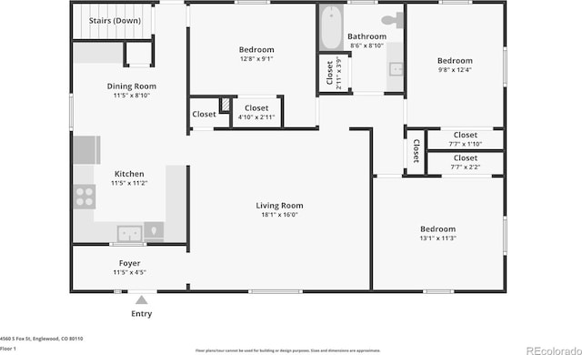 4560 S Fox St, Englewood, CO 80110 - view of room layout
