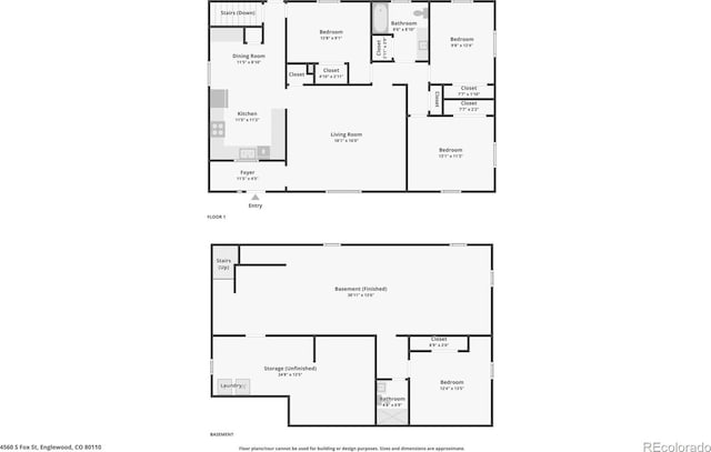 4560 S Fox St, Englewood, CO 80110 - view of floor plan / room layout