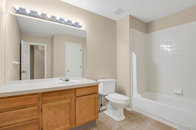 9874 Grove St Unit B, Westminster, CO 80031 - bathroom featuring vanity, tile patterned floors, and shower / tub combination