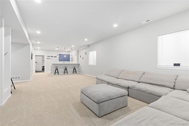 view of carpeted living room