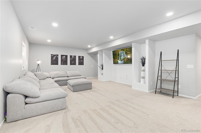 view of carpeted living room