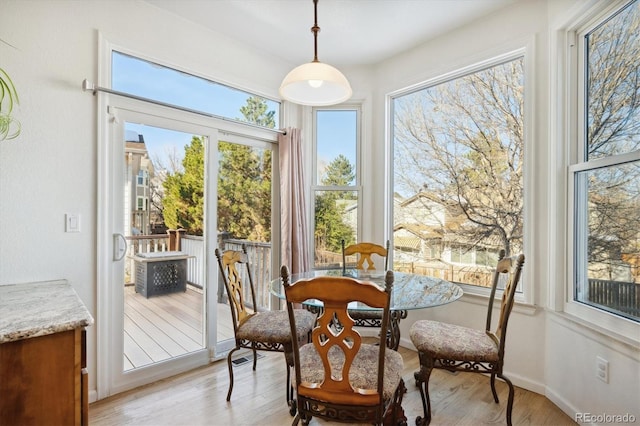 view of sunroom