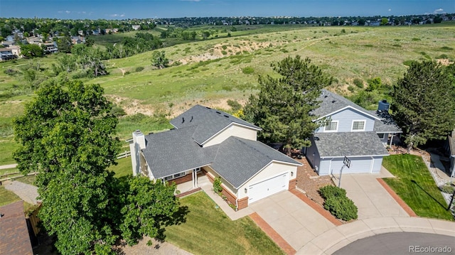 551 Snowy Owl Pl, Highlands Ranch, CO 80126 - aerial view of property and surrounding area
