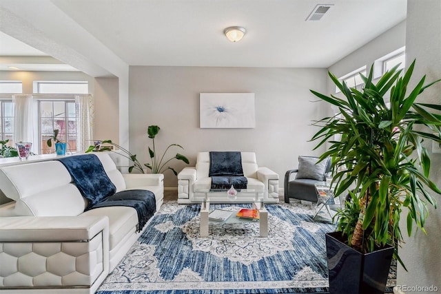 living room with visible vents