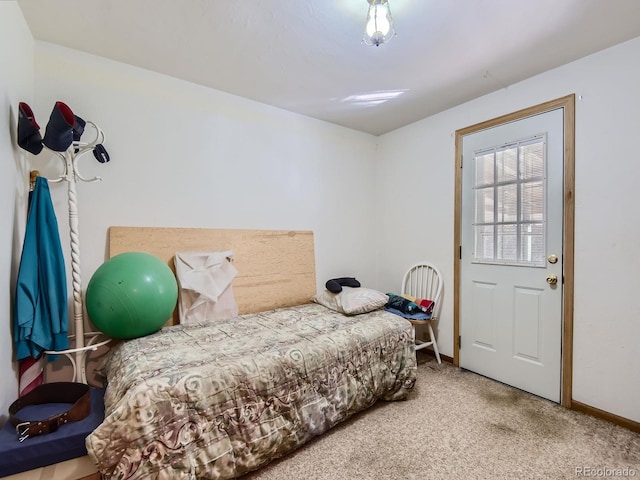 bedroom featuring carpet flooring