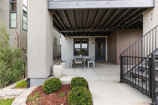 10113 Bellwether Ln, Lone Tree, CO 80124 - view of patio / terrace with stairs and outdoor dining area
