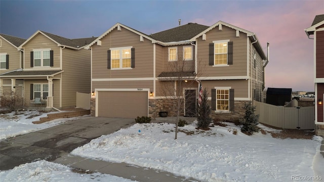 view of front of home featuring a garage