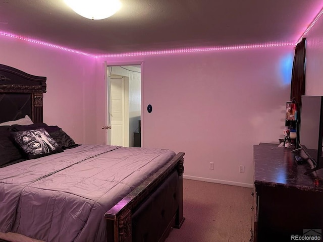 bedroom featuring carpet floors