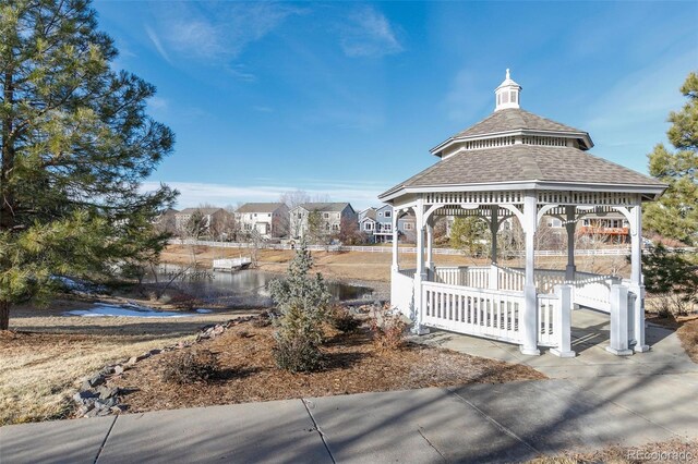 view of community featuring a gazebo