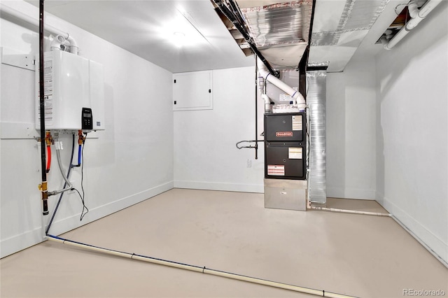 6716 W Rowland Ave, Littleton, CO 80128 - basement with tankless water heater and baseboards