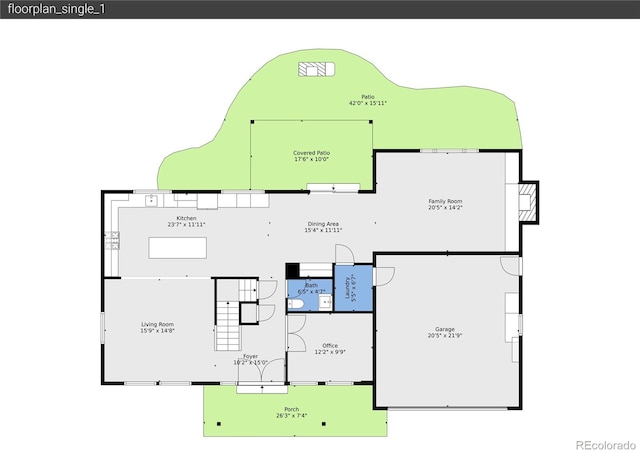6716 W Rowland Ave, Littleton, CO 80128 - floor plan / room layout