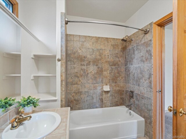 28465 Cragmont Dr, Evergreen, CO 80439 - full bathroom featuring a sink and shower / bath combination