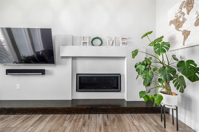 living room featuring hardwood / wood-style floors