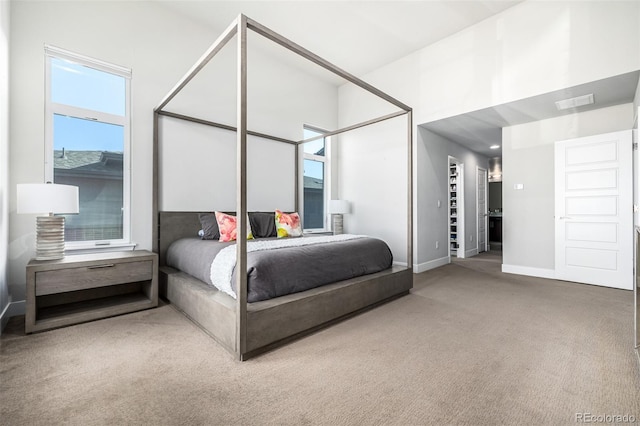 view of carpeted bedroom