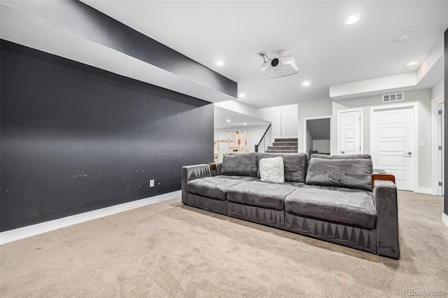 view of carpeted living room