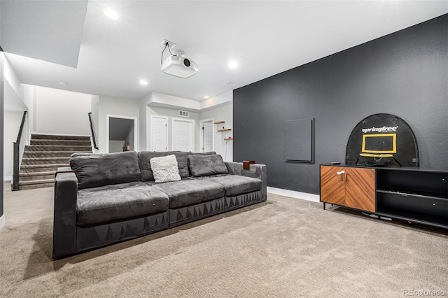 view of carpeted living room