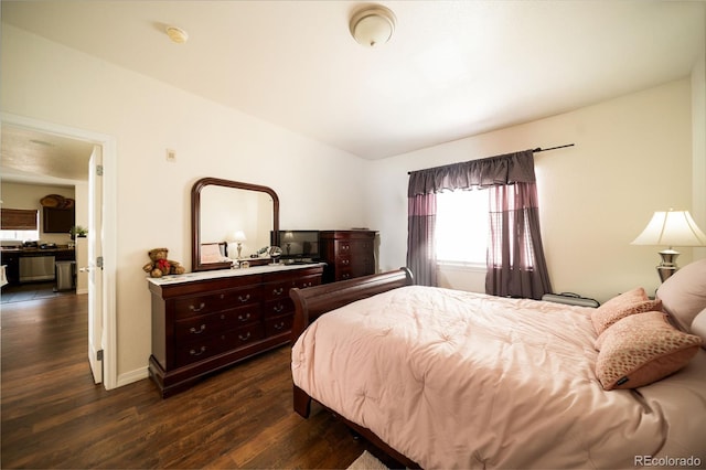 5732 S Addison Way # E, Aurora, CO 80016 - bedroom featuring dark wood-style floors