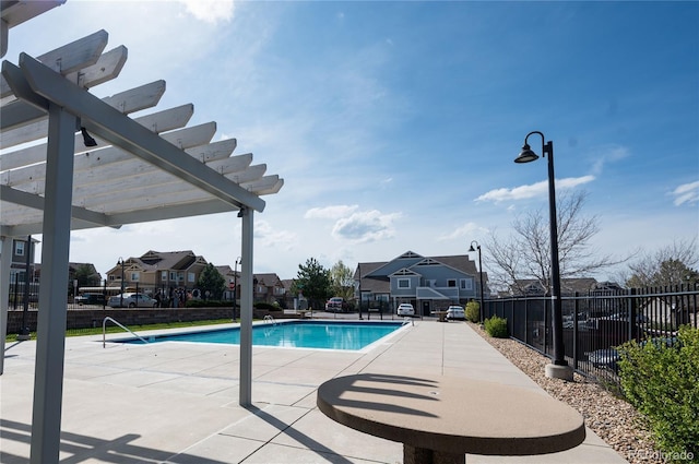5732 S Addison Way # E, Aurora, CO 80016 - community pool featuring a residential view, a pergola, and a patio area