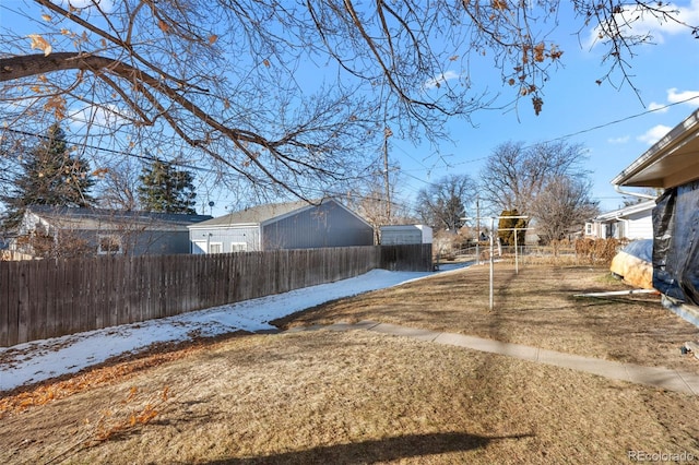 view of snowy yard