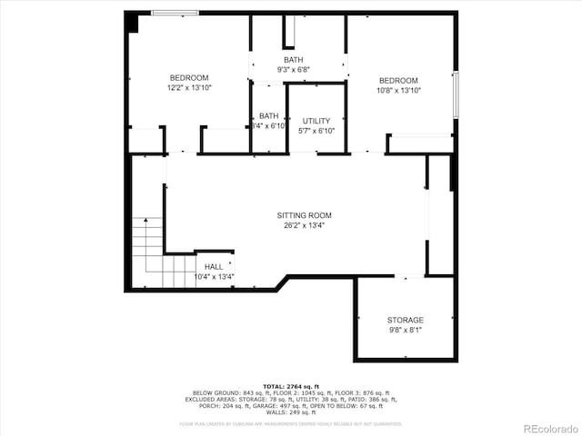 2821 Fulton St, Denver, CO 80238 - view of floor plan / room layout