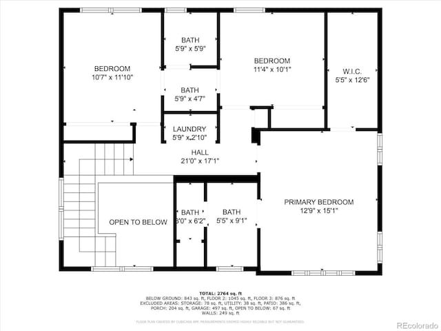 2821 Fulton St, Denver, CO 80238 - view of property floor plan