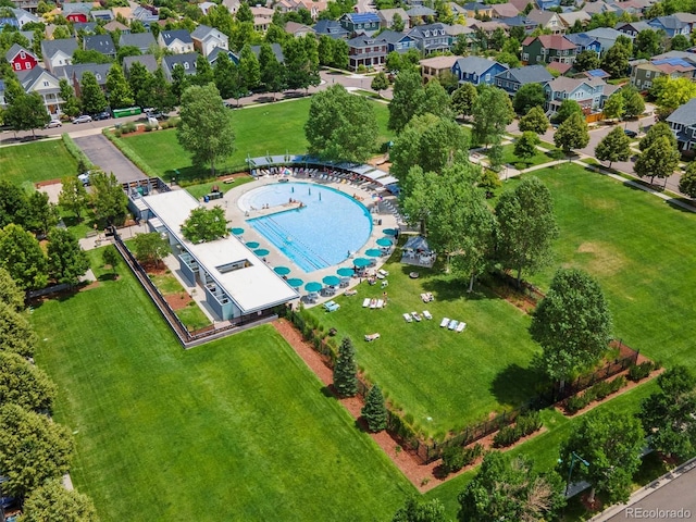 2821 Fulton St, Denver, CO 80238 - bird's eye view of a pool area