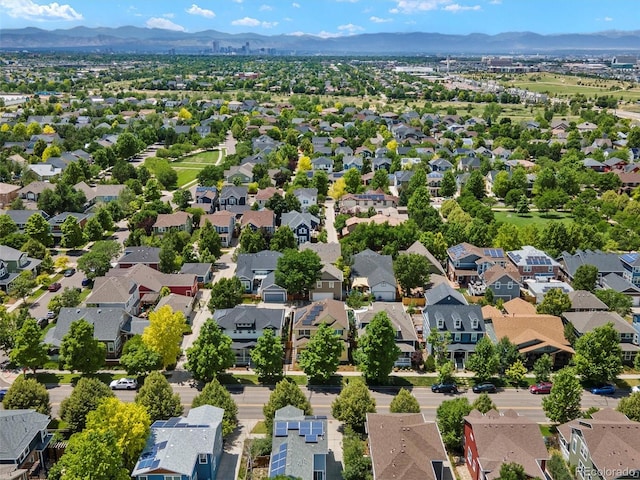 2821 Fulton St, Denver, CO 80238 - aerial view of residential area featuring mountains