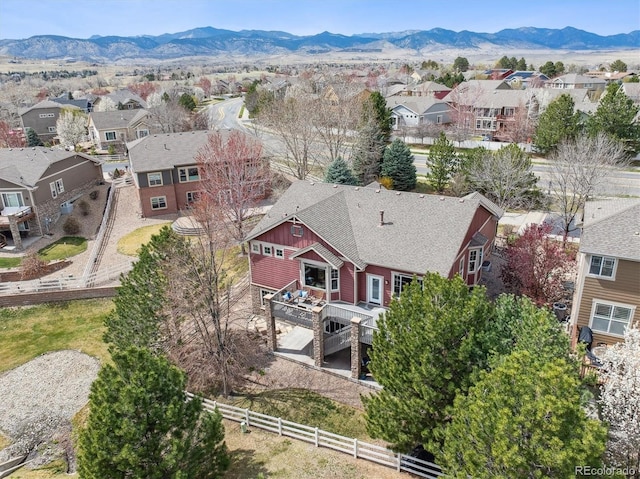 5810 Moss Ct, Golden, CO 80403 - aerial perspective of suburban area featuring a mountainous background