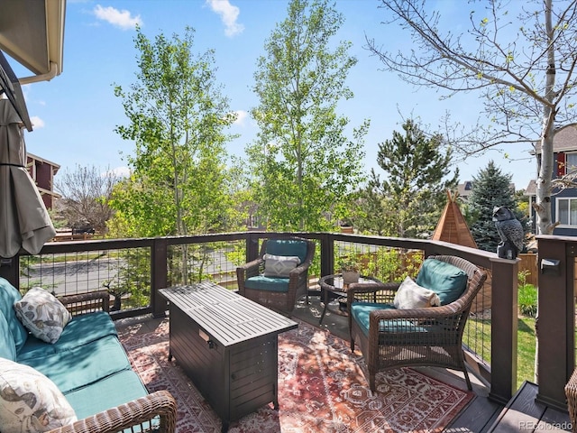 10273 Salida St, Commerce City, CO 80022 - deck with an outdoor living space