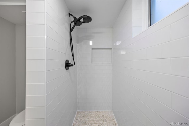 13693 W Utah Cir, Lakewood, CO 80228 - bathroom with tiled shower and toilet