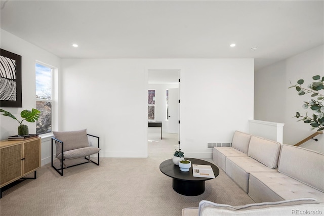 view of carpeted living room