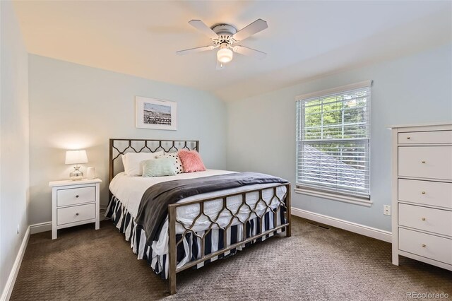 7708 S Krameria Ct, Centennial, CO 80112 - bedroom featuring carpet flooring, baseboards, and a ceiling fan