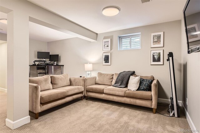 7708 S Krameria Ct, Centennial, CO 80112 - carpeted living room with baseboards