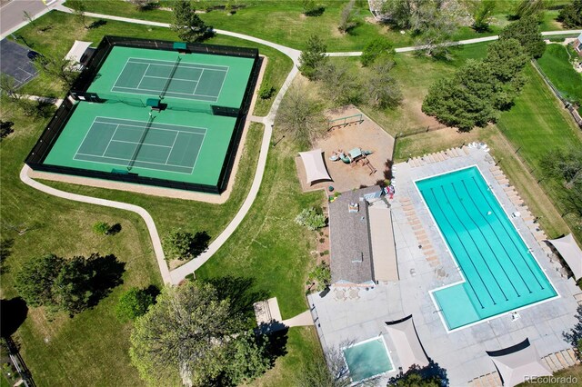 7708 S Krameria Ct, Centennial, CO 80112 - aerial view of a pool