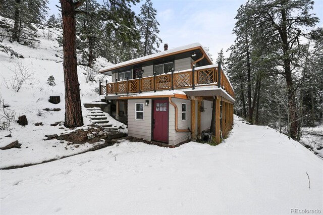 11710 Spruce Canyon Cir, Golden, CO 80403 - view of front of property featuring a wooden deck