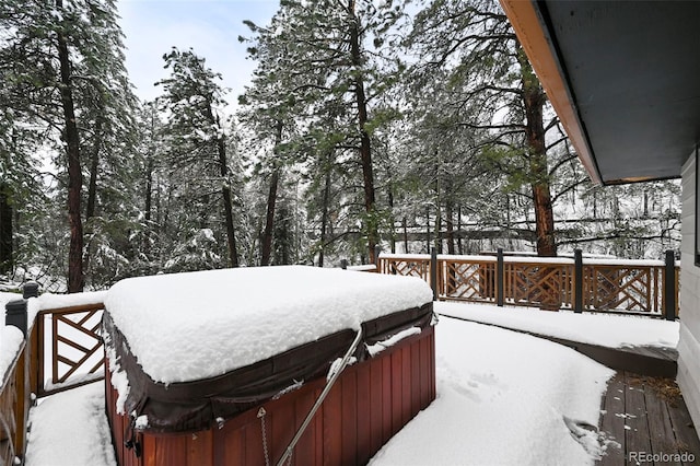 11710 Spruce Canyon Cir, Golden, CO 80403 - yard layered in snow with a hot tub