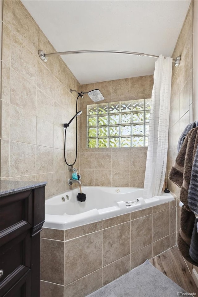 848 S 13th Ave, Brighton, CO 80601 - full bath featuring tiled shower / bath and tile walls